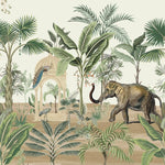 Safari Botanical wallpaper for living room & foyer interiors | MWA-LWZ-302