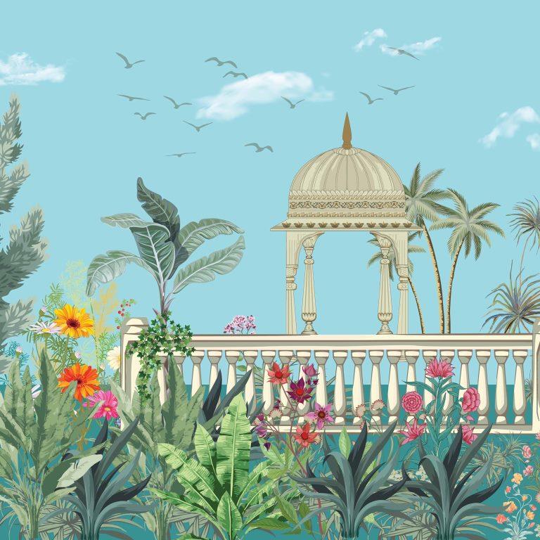 Sky Garden Architecture wallpaper for hotel lobby & lounge interiors | MWA-LWZ-298