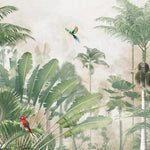 Tropical Mist Botanical wallpaper for living room & resort interiors | MWA-LWZ-295