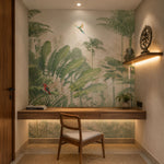 Tropical Mist Botanical wallpaper design view 2 | MWA-LWZ-295