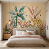Pastel Tropics Botanical wallpaper design view 2 | MWA-LWZ-294