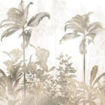 Monochrome Jungle Botanical wallpaper for living room & resort interiors | MWA-LWZ-293