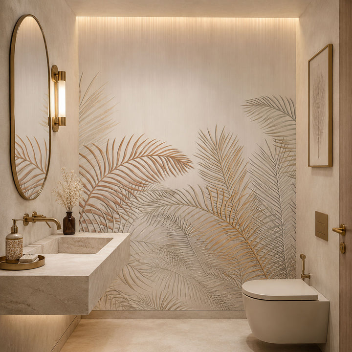 Elegant Palm Silhouettes Botanical wallpaper design view 2 | MWA-LWZ-290