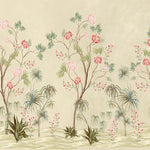 Elegant Peony Grove Botanical wallpaper for dining room & bedroom interiors | MWA-LWZ-282
