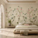 Elegant Peony Grove Botanical wallpaper design view 2 | MWA-LWZ-282