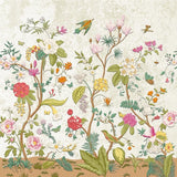 Chinoiserie Garden Birds Botanical wallpaper for dining room & bedroom interiors | MWA-LWZ-280