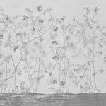 Monochrome Chinoiserie Forest Botanical wallpaper for dining room & bedroom interiors | MWA-LWZ-278
