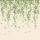Cascading Ivy & Macaw Botanical wallpaper for living room & resort interiors | MWA-LWZ-276