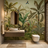 Dense Jungle Birds Botanical wallpaper design view 2 | MWA-LWZ-269