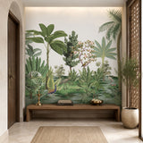 Botanical Garden with Wildlife Botanical wallpaper design view 2 | MWA-LWZ-267