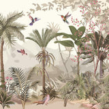 Tropical Aviary Botanical wallpaper for living room & resort interiors | MWA-LWZ-265