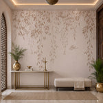 Weeping Willow Birds Botanical wallpaper design view 2 | MWA-LWZ-261