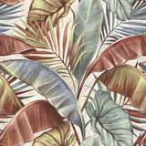 Autumnal Jungle Leaves Botanical wallpaper for living room & resort interiors | MWA-LWZ-259