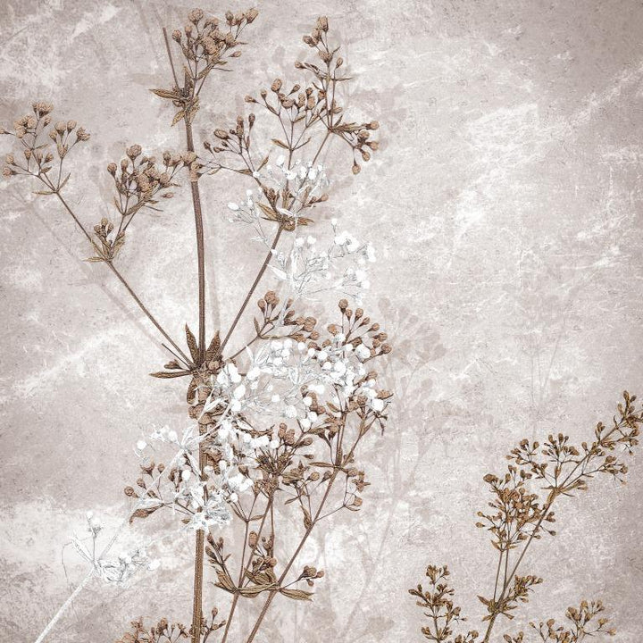 Rustic Floral Sprigs Botanical wallpaper for living room & bedroom interiors | MWA-LWZ-258