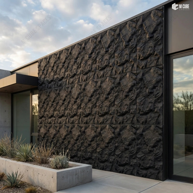 Modern Exterior Facade using PU Rock