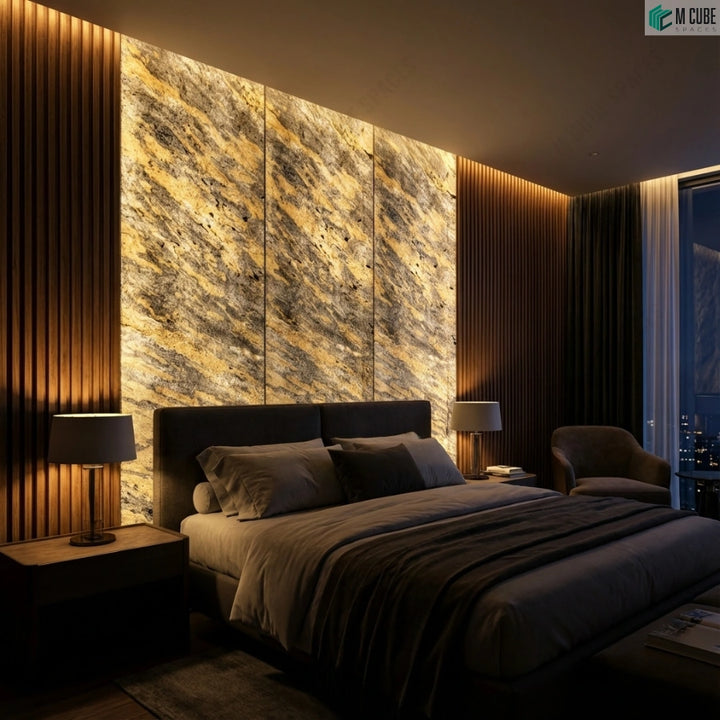 Translucent Stone Veneer - Portoro Marble inspiration