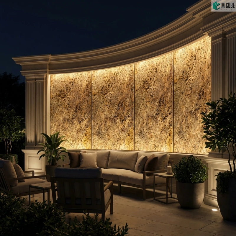 Roma White Marble Stone Veneer Feature Wall for Grand Exterior Facade