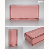 Rose Solid Glass Brick – Pure Color | 200 x 100 x 50 mm