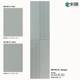 Sandora decorative, plain and fluted 6 mm HDHMR wall panels MWP-USX-124 for living room feature walls, TV wall cladding and bedroom interiors | M Cube Spaces, Bangalore, India