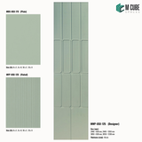 Sandora decorative, plain and fluted 6 mm HDHMR wall panels MWP-USX-125 for living room feature walls, TV wall cladding and bedroom interiors | M Cube Spaces, Bangalore, India