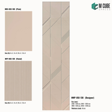 Sandora decorative, plain and fluted 6 mm HDHMR wall panels MWP-USX-130 for living room feature walls, TV wall cladding and bedroom interiors | M Cube Spaces, Bangalore, India