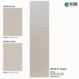 Sandora decorative, plain and fluted 6 mm HDHMR wall panels MWP-USX-144 for living room feature walls, TV wall cladding and bedroom interiors | M Cube Spaces, Bangalore, India