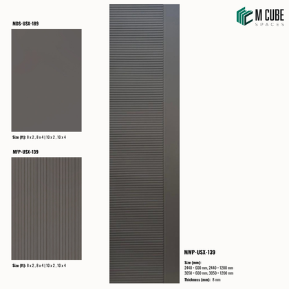 Sandora Decorative, Plain & Fluted Wall Panel Combination | MWP-USX-139
