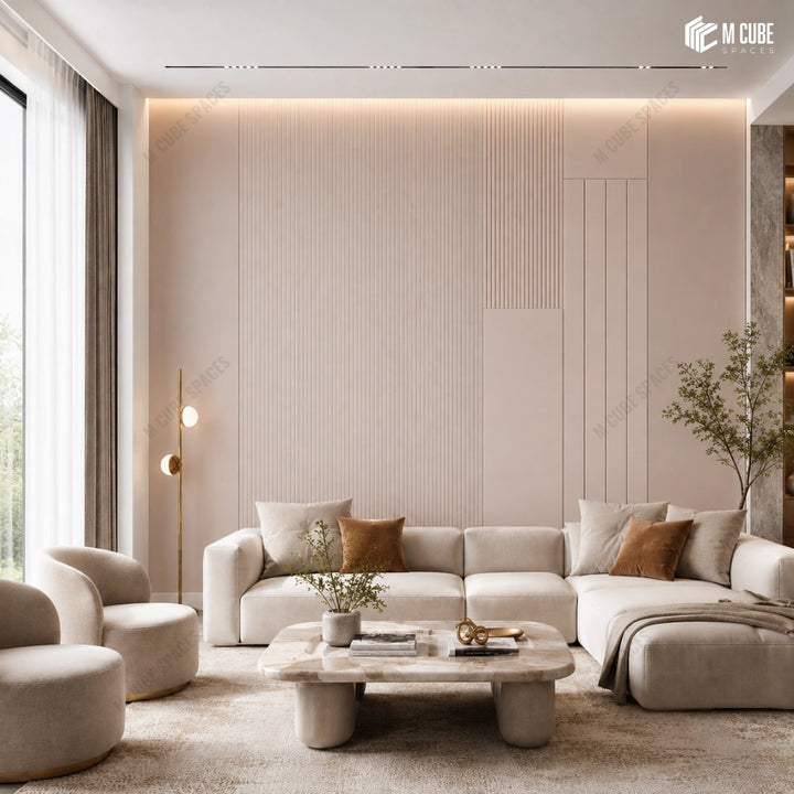 Sandora Decorative, Plain & Fluted Wall Panel Combination | MWP-USX-143 inspiration