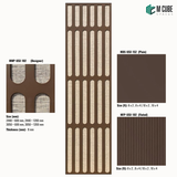Sephora designer, plain and fluted 8 mm HDHMR wall panel combination MWP-USX-102 for living room feature walls, TV units and bedroom interior wall cladding | M Cube Spaces, Bangalore, India