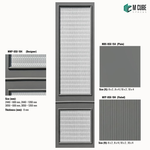 Sephora designer, plain and fluted 8 mm HDHMR wall panel combination MWP-USX-104 for living room feature walls, TV units and bedroom interior wall cladding | M Cube Spaces, Bangalore, India