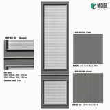 Sephora designer, plain and fluted 8 mm HDHMR wall panel combination MWP-USX-104 for living room feature walls, TV units and bedroom interior wall cladding | M Cube Spaces, Bangalore, India