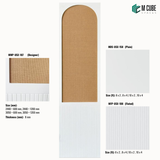 Sephora designer, plain and fluted 8 mm HDHMR wall panel combination MWP-USX-107 for living room feature walls, TV units and bedroom interior wall cladding | M Cube Spaces, Bangalore, India