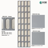 Sephora designer, plain and fluted 8 mm HDHMR wall panel combination MWP-USX-110 for living room feature walls, TV units and bedroom interior wall cladding | M Cube Spaces, Bangalore, India