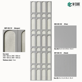 Sephora designer, plain and fluted 8 mm HDHMR wall panel combination MWP-USX-112 for living room feature walls, TV units and bedroom interior wall cladding | M Cube Spaces, Bangalore, India