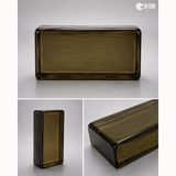 Smokey Quartz Solid Glass Brick – Pure Color | 200 x 100 x 50 mm