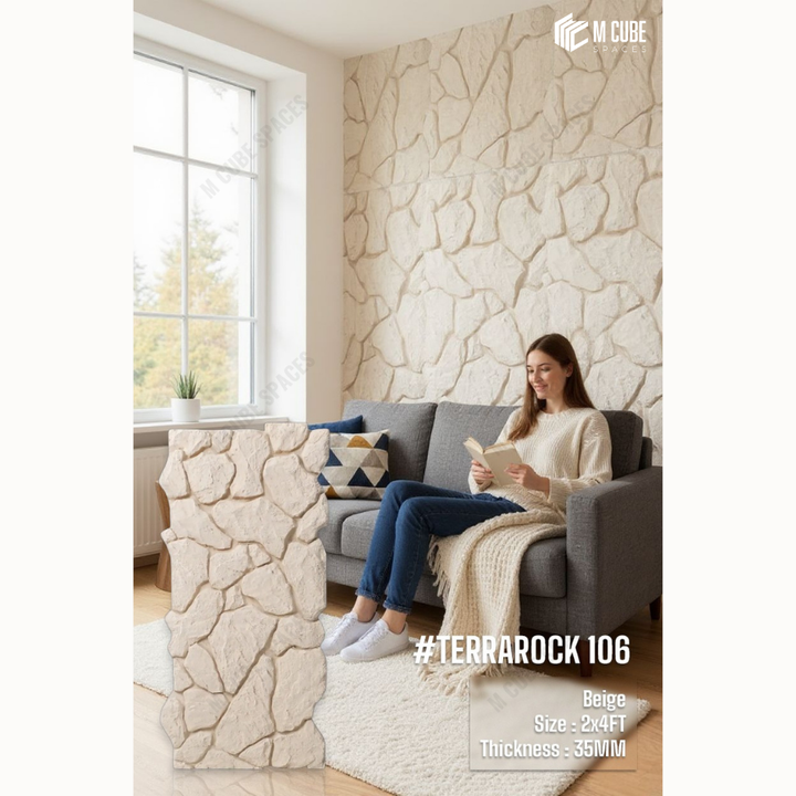PU Stone Wall Panel – TerraRock – 4 ft x 2 ft | 35mm