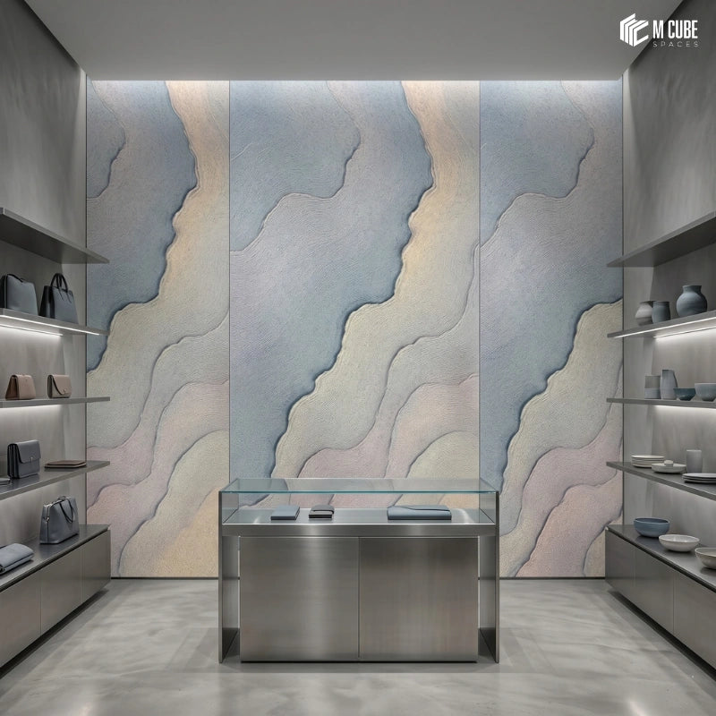 Abstract Textura Decorative Wall Panels for Luxury Retail and Boutique Interiors