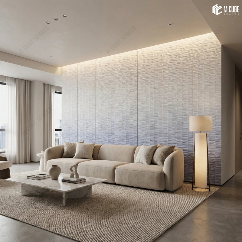 Layered Artistic Texture Panel Feature Wall