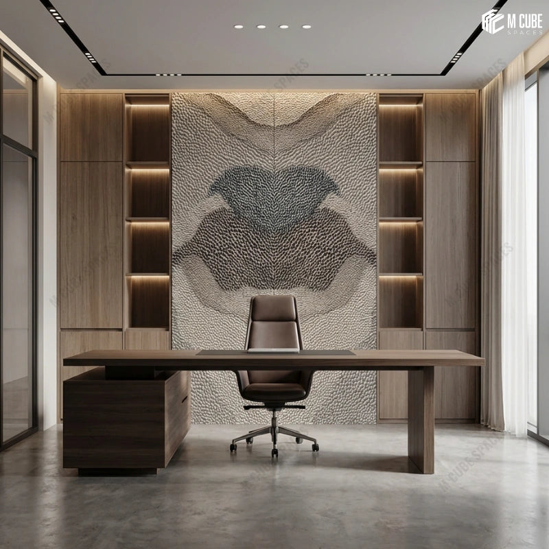 Pebble Texture Panels for Executive Office Wall