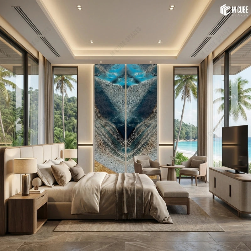 Deep Ocean Relief Texture Panels for Beachside Suite