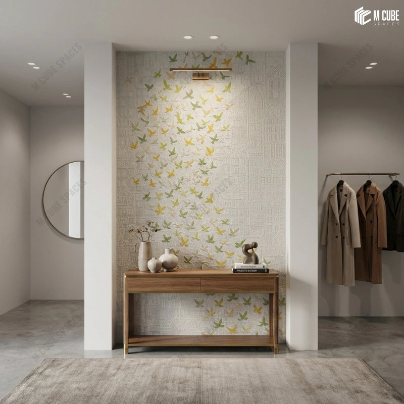 Bird Pattern Decorative Panels for Entry Feature Wall