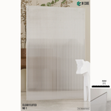 Fluted Acrylic Sheet – Translucent Clear Fluted 1 - Thin Ribbed Panel – 8 ft x 4 ft – 4mm