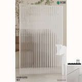 Fluted Acrylic Sheet – Translucent Clear Fluted 2 - Thick Ribbed Panel – 8 ft x 4 ft – 4mm