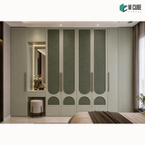 Trivara Designer, Plain & Fluted HDHMR Wall Panel Combination – 8 mm | MWP-USX-105