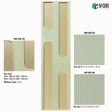 Trivara Designer, Plain & Fluted HDHMR Wall Panel Combination – 8 mm | MWP-USX-106