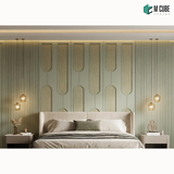 Trivara Designer, Plain & Fluted HDHMR Wall Panel Combination – 8 mm | MWP-USX-106