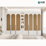 Trivara Designer, Plain & Fluted HDHMR Wall Panel Combination – 8 mm | MWP-USX-107