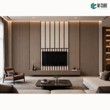 Trivara Designer, Plain & Fluted HDHMR Wall Panel Combination – 8 mm | MWP-USX-108