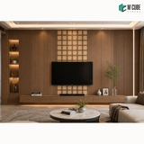 Trivara Designer, Plain & Fluted HDHMR Wall Panel Combination – 8 mm | MWP-USX-109