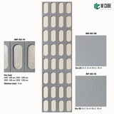 Trivara Designer, Plain & Fluted HDHMR Wall Panel Combination – 8 mm | MWP-USX-110